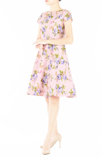 Lilac Rose Flare Tea Dress